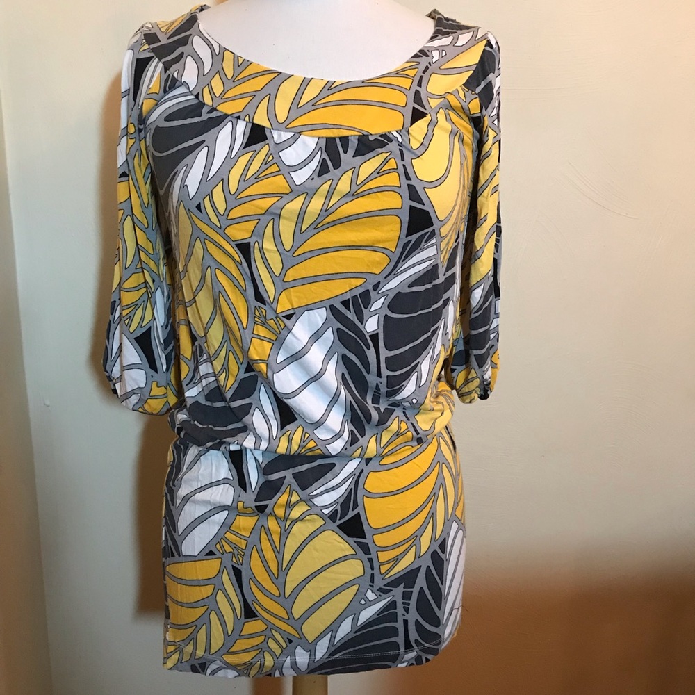 BCBG dress blouson knit 3/4 sleeve